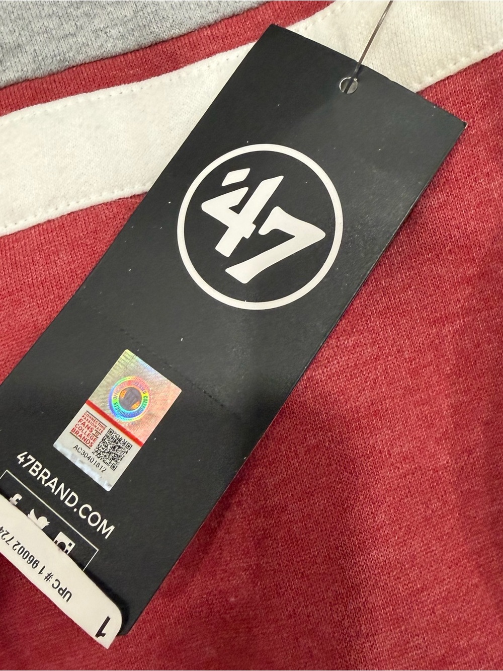47 Brand Men’s Alabama Crimson Tide Hoodie Large NWT - Picture 6 of 7
